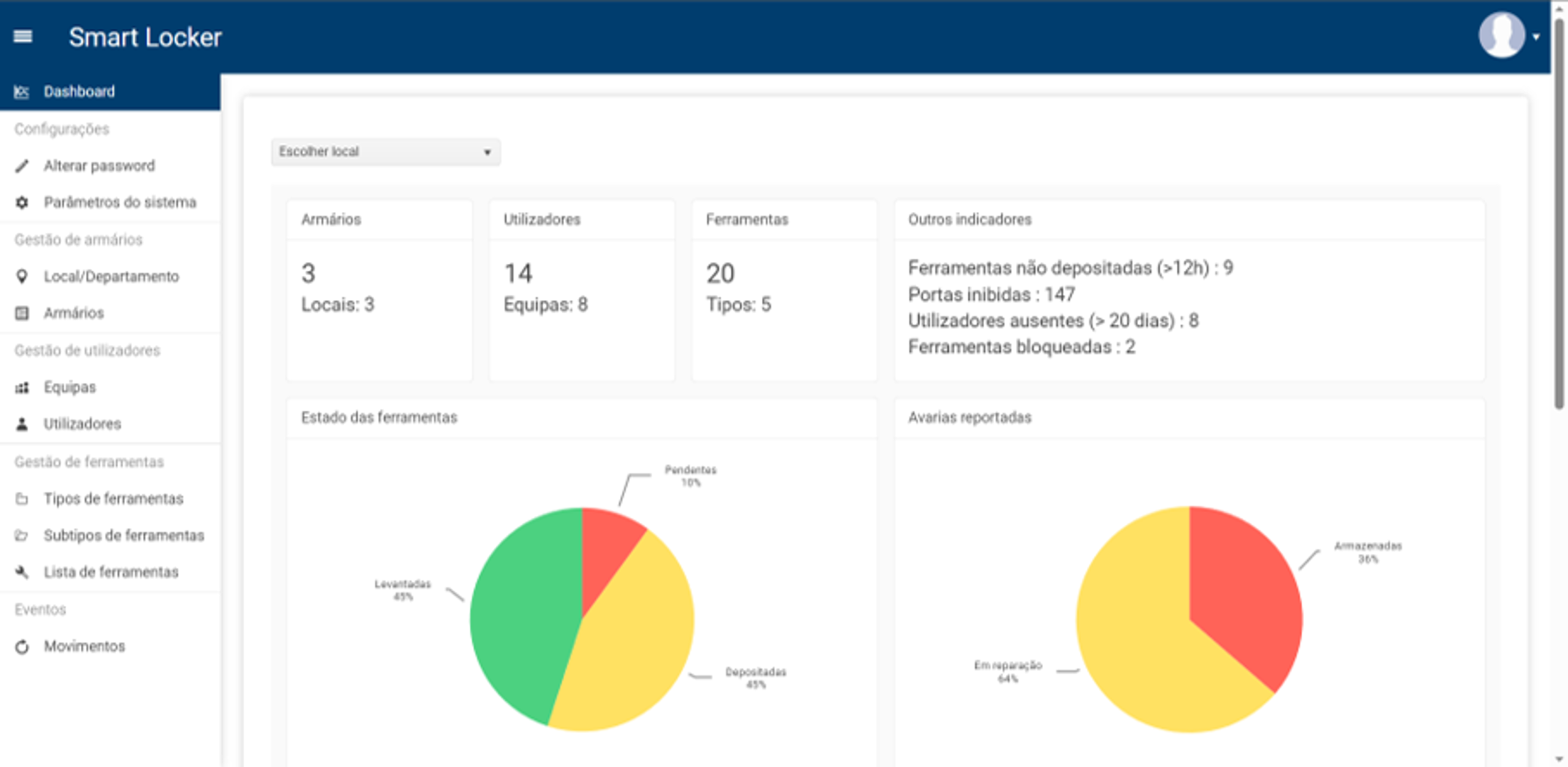Imagem da plataforma Tool Management/Industrial Vending